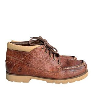 Sperry‎ Top-Sider Chukka Boots Men’s 10.5 Tan Leather Boat Ankle Shoes